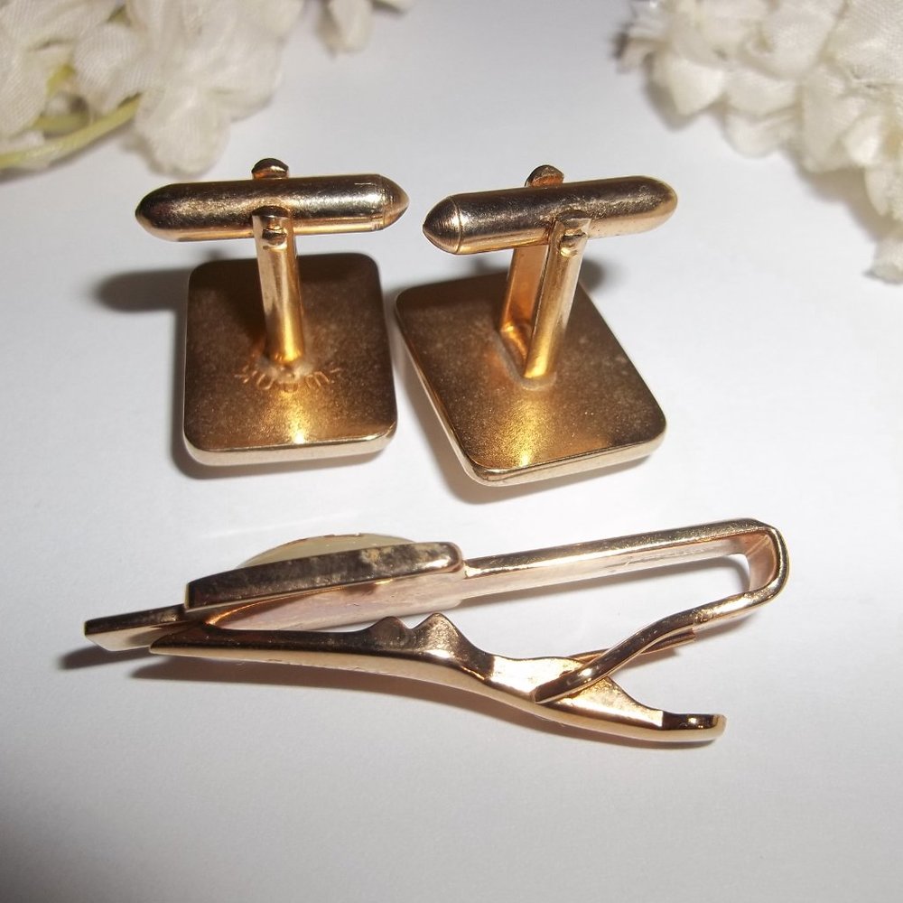 VINTAGE Swank, Swank Cufflink, Swank Tie Clip, Swank Men's K Initial Letter 8316 - Picture 8 of 10